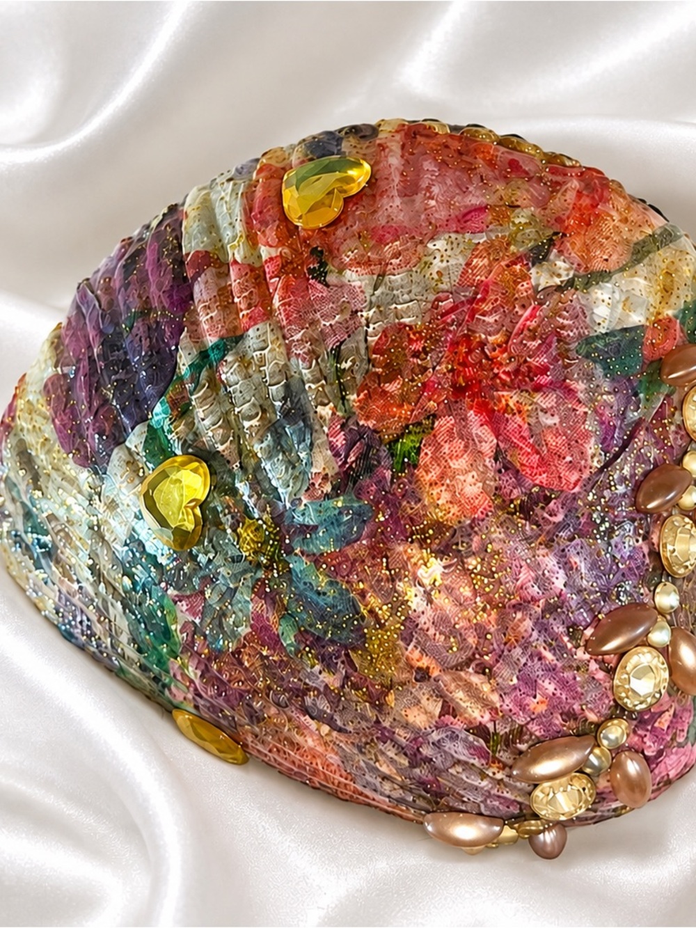 Hand-Decorated Seashell Trinket Dish – One of a Kind